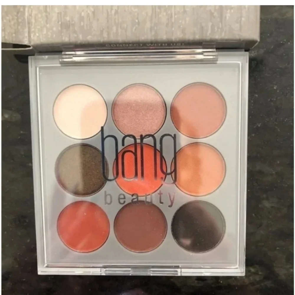 NIB Bang Beauty Warm Neutral Eyeshadow Palette 9 Colors